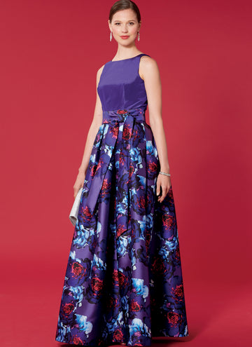 McCall's Misses'/Women's Sleeveless Dresses with Neckline and Hem Variations M7684 - Sewing Pattern