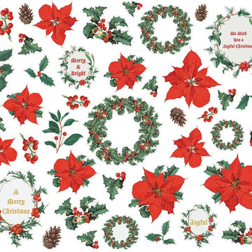 Simple Stories Country Christmas Bits & Pieces Die-Cuts 45/Pkg - Floral
