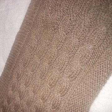 Mocha Link Cabled Scarf