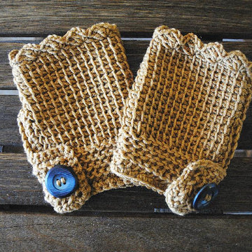 Sweet Waffle Fingerless Mitts