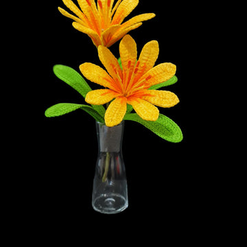 Crochet Lewisia Cotyledon flower