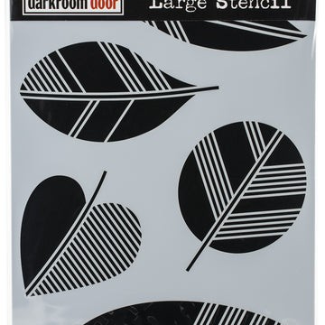 Darkroom Door Stencil 9"X12" - Carved Leaves
