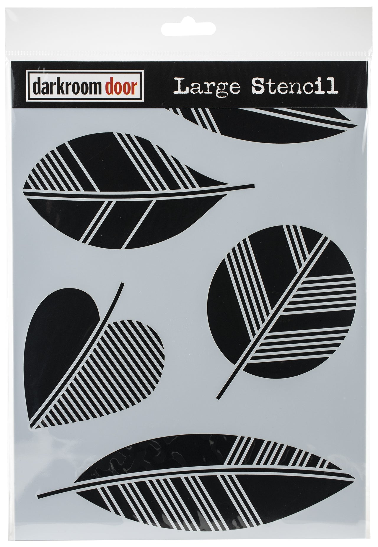 Darkroom Door Stencil 9"X12" - Carved Leaves
