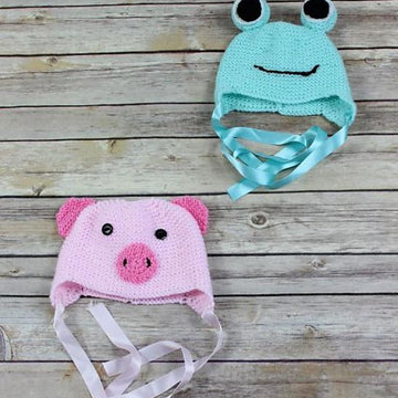 Baby Animal Hats Knitting Pattern #165