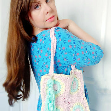 Crochet Sunburst Granny Tote Bag Pattern