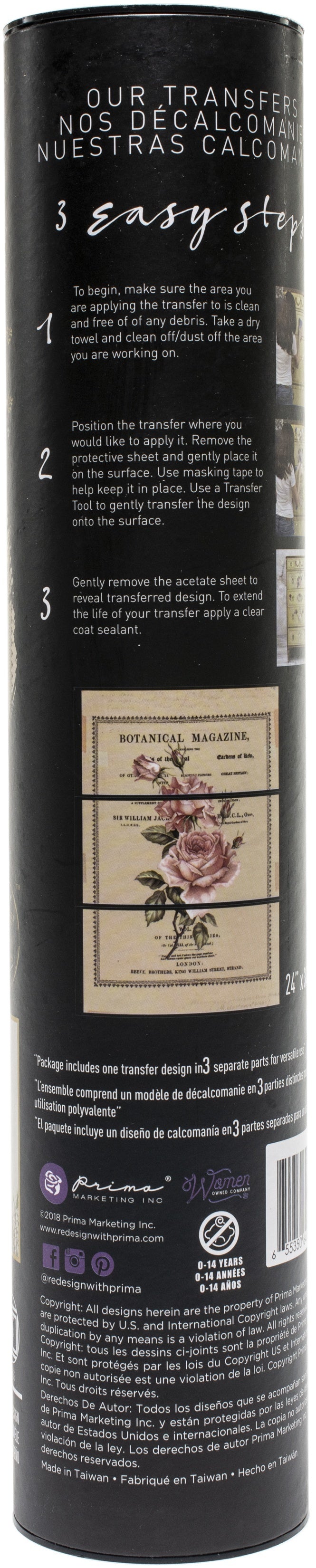 Prima Marketing Prima Re-Design Decor Transfer - Beautiful Botanist 24"X34"