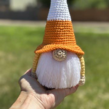 Candy Corn Halloween Gnome Crochet Pattern