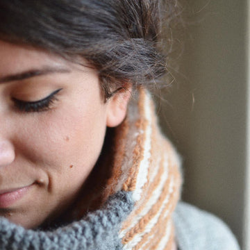Simple brioche & garter cowl