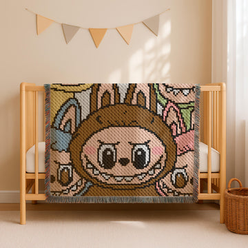 Labubu Monster Blanket Elf Graphgan Pop Cartoon Throw C2C CROCHET PATTERN