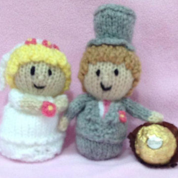 Bride and Groom Wedding Ferrero Choc Cover