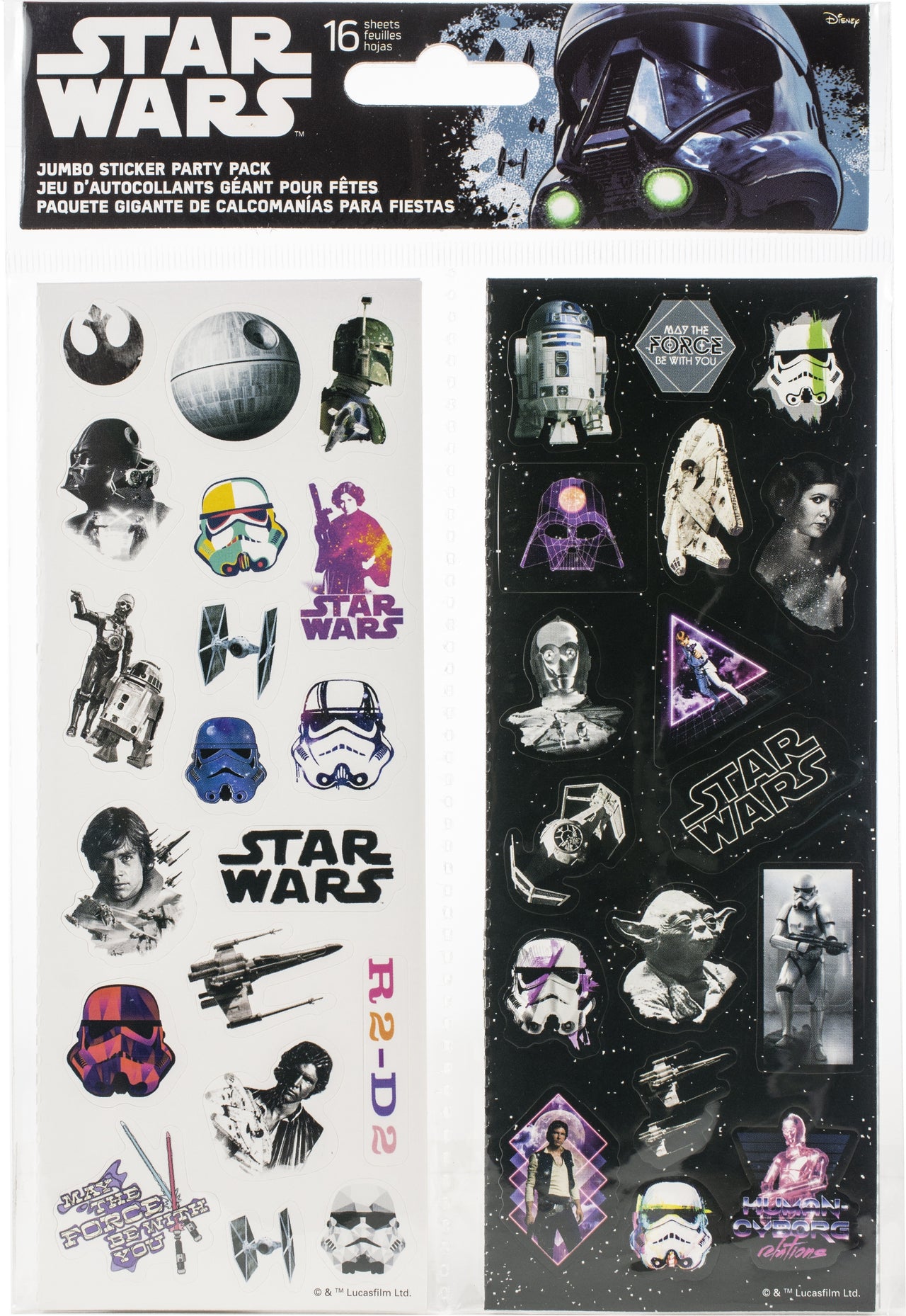 Trends International SandyLion Disney Jumbo Party Pack Stickers 16/Sheets - Star Wars