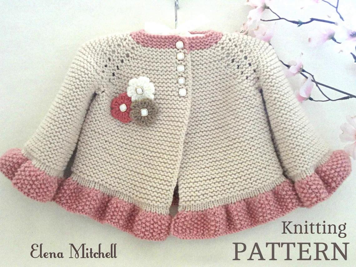 Knitting PATTERN Baby Jacket Baby Cardigan Anna