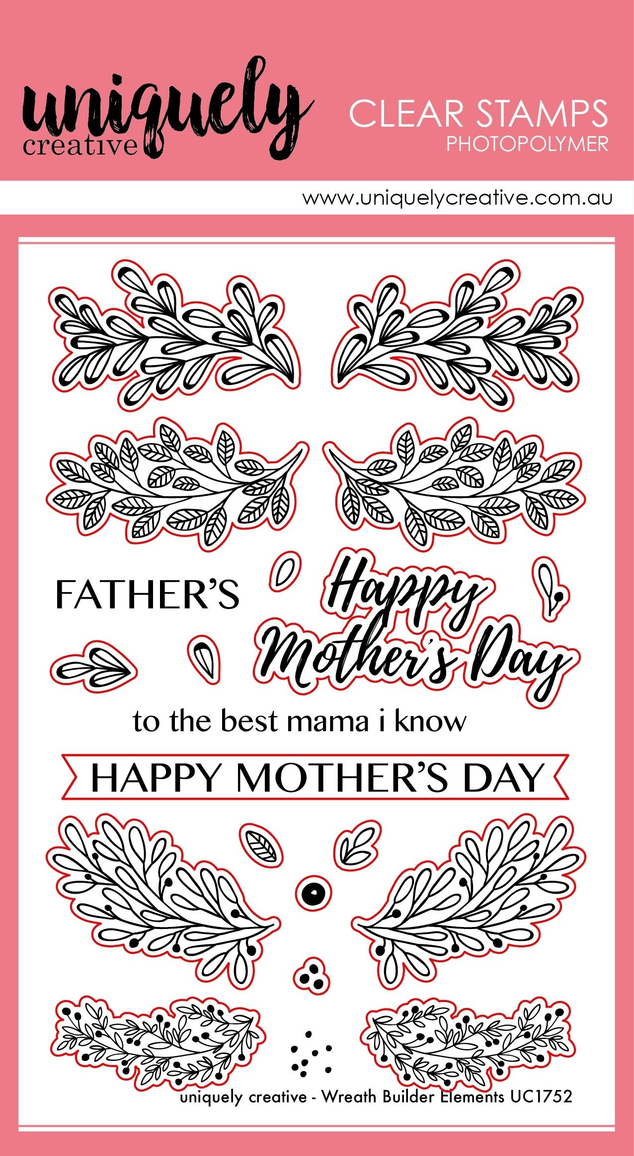 Uniquely Creative 4"X6" Clear Stamps - Wreath Builder