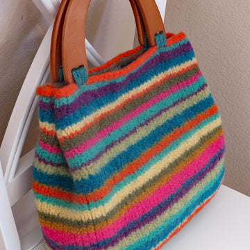 Knit and Felted Purse - Iris Bag