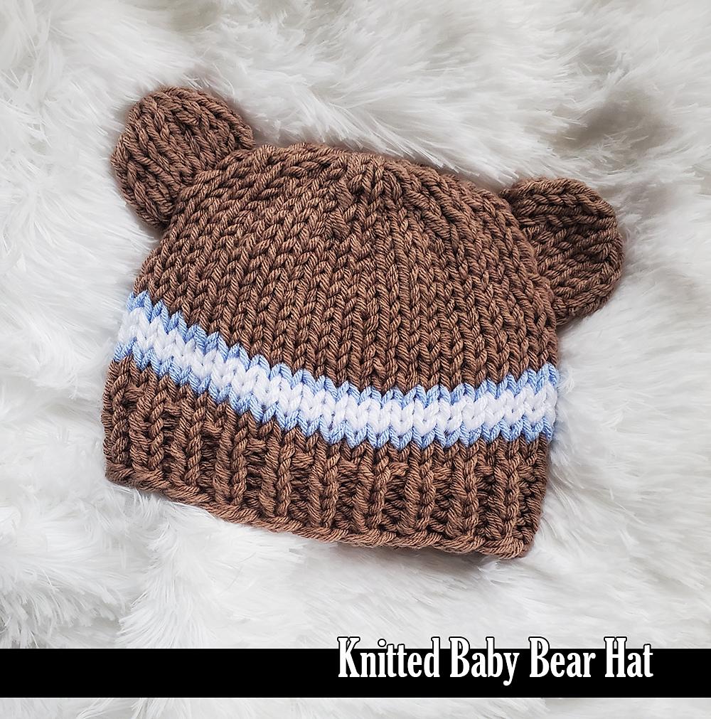 Knitted Baby Bear Hat