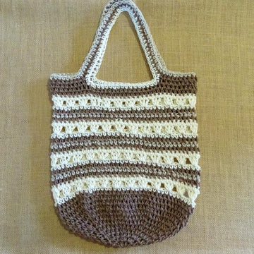Crochet  Cotton Linen Tote Bag