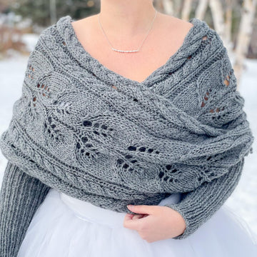 Wrapped Up In Cables Sweater Scarf
