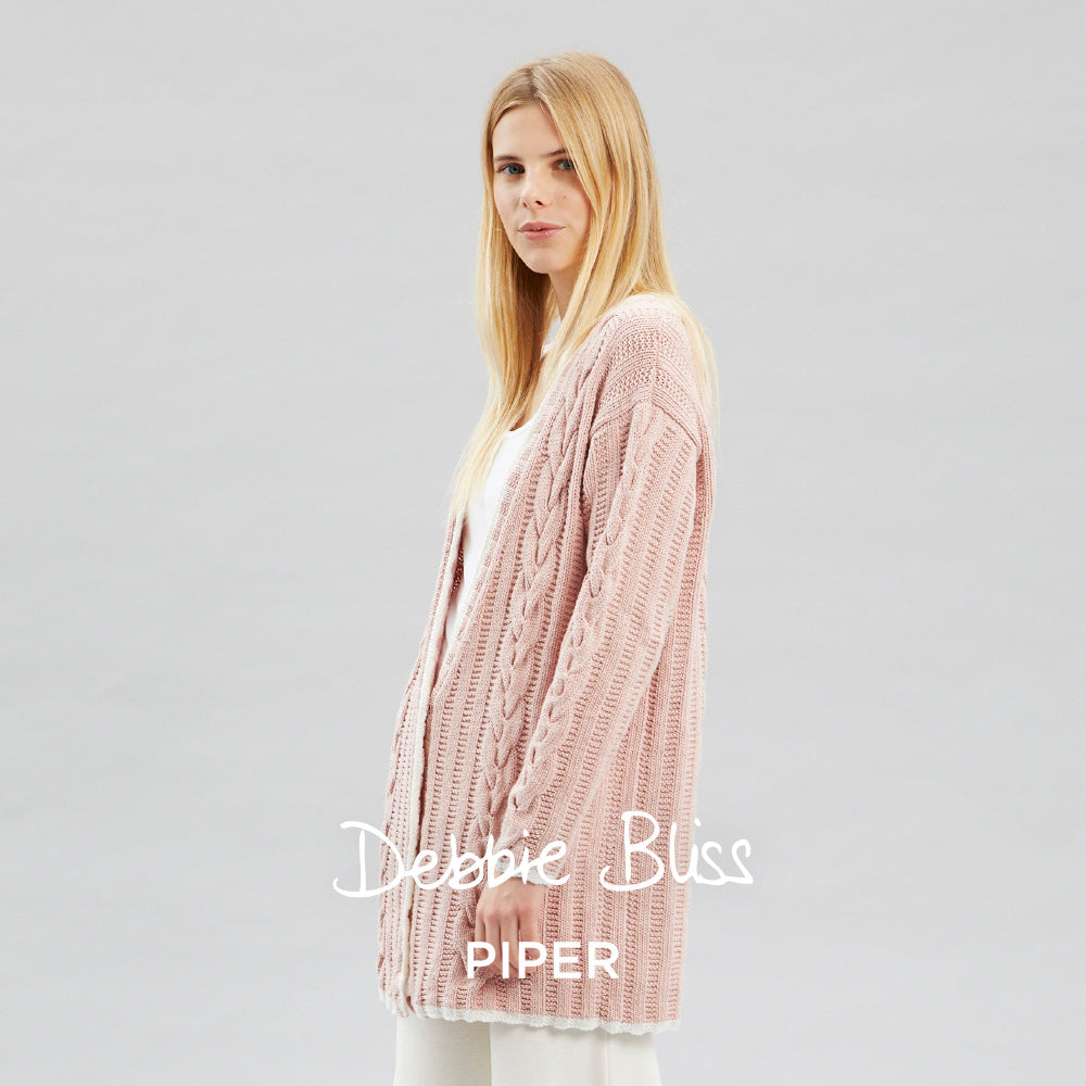 Harper - Cardigan Knitting Pattern For Women in Debbie Bliss Piper