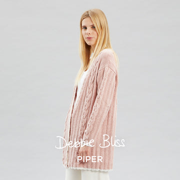 Harper - Cardigan Knitting Pattern For Women in Debbie Bliss Piper