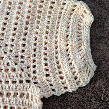 Peach Blossom Crochet Top