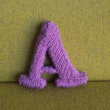 Letter A Crochet Pattern, 3D Letter Amigurumi