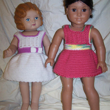 Scalloped Edge Dress Fits American Girl