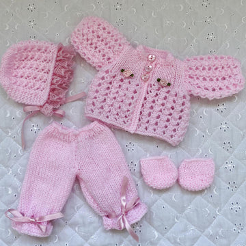 Dolls clothes knitting pattern 10 inch tall matinee Coat leggings, Bonnet and shoes
