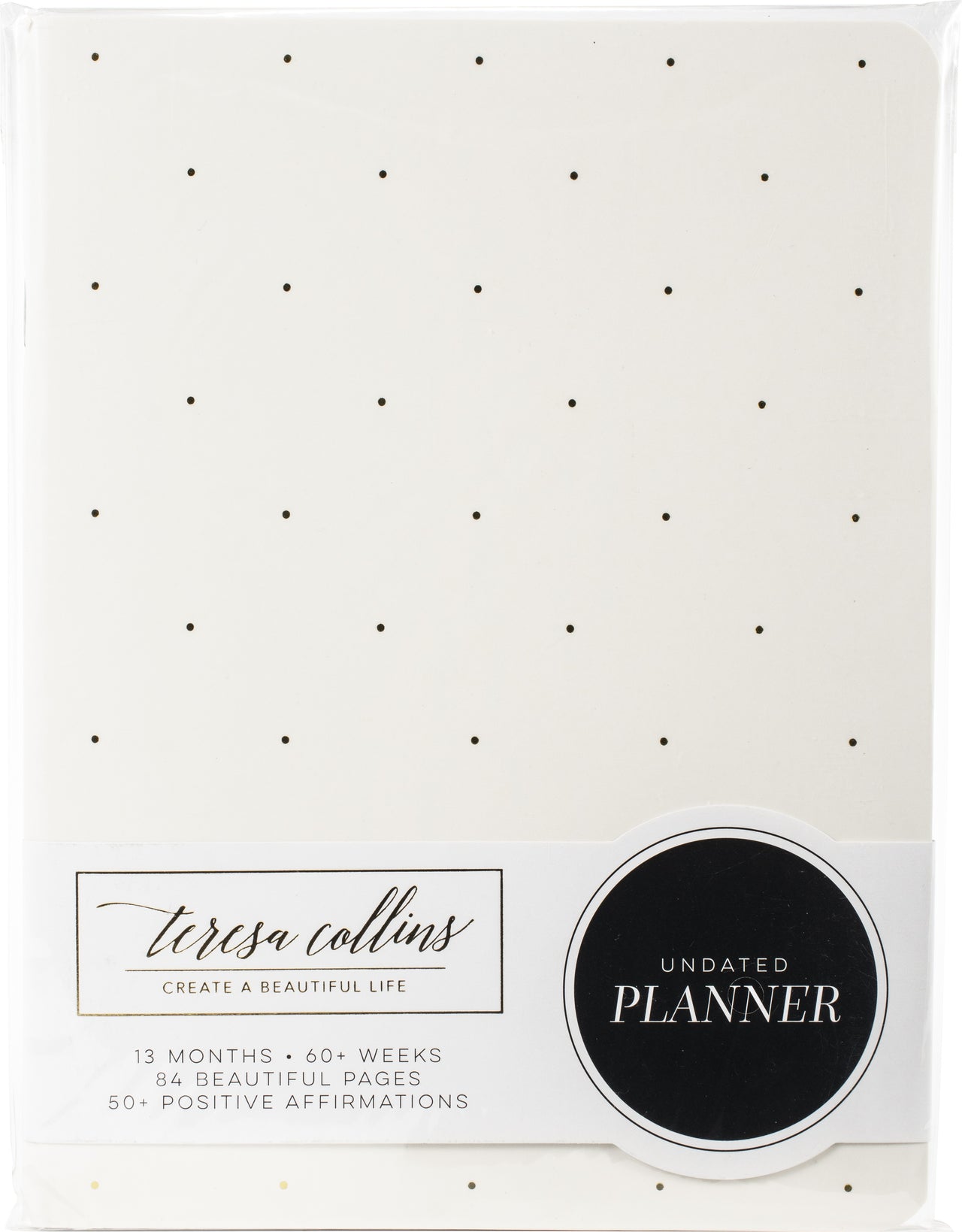 Teresa Collins Personal/Travel Planner 6"X8" - Gold Foil Dots