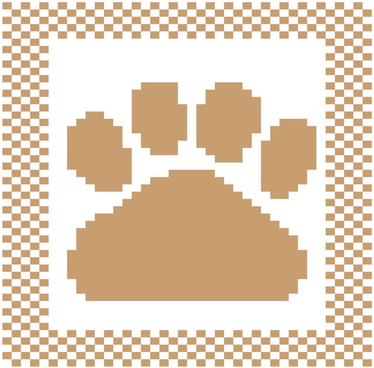Paw Print Dishcloth