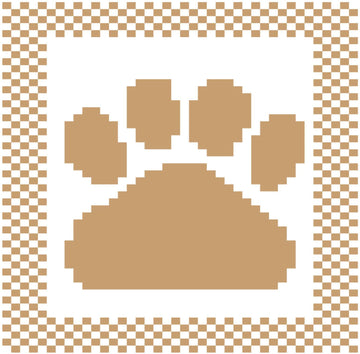 Paw Print Dishcloth
