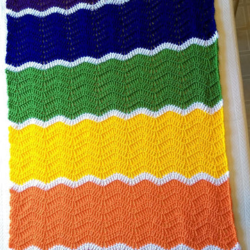 Rainbow Ripple Blanket