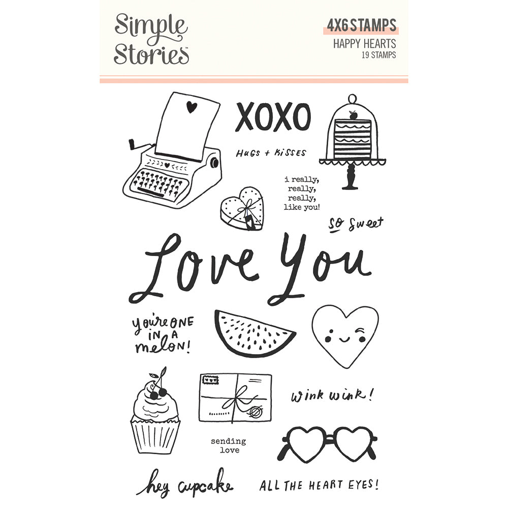 Simple Stories Happy Hearts - Stamps
