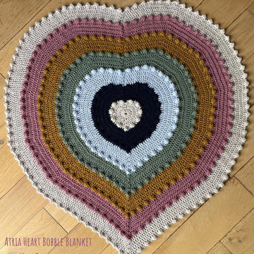 Atria Heart Bobble blanket