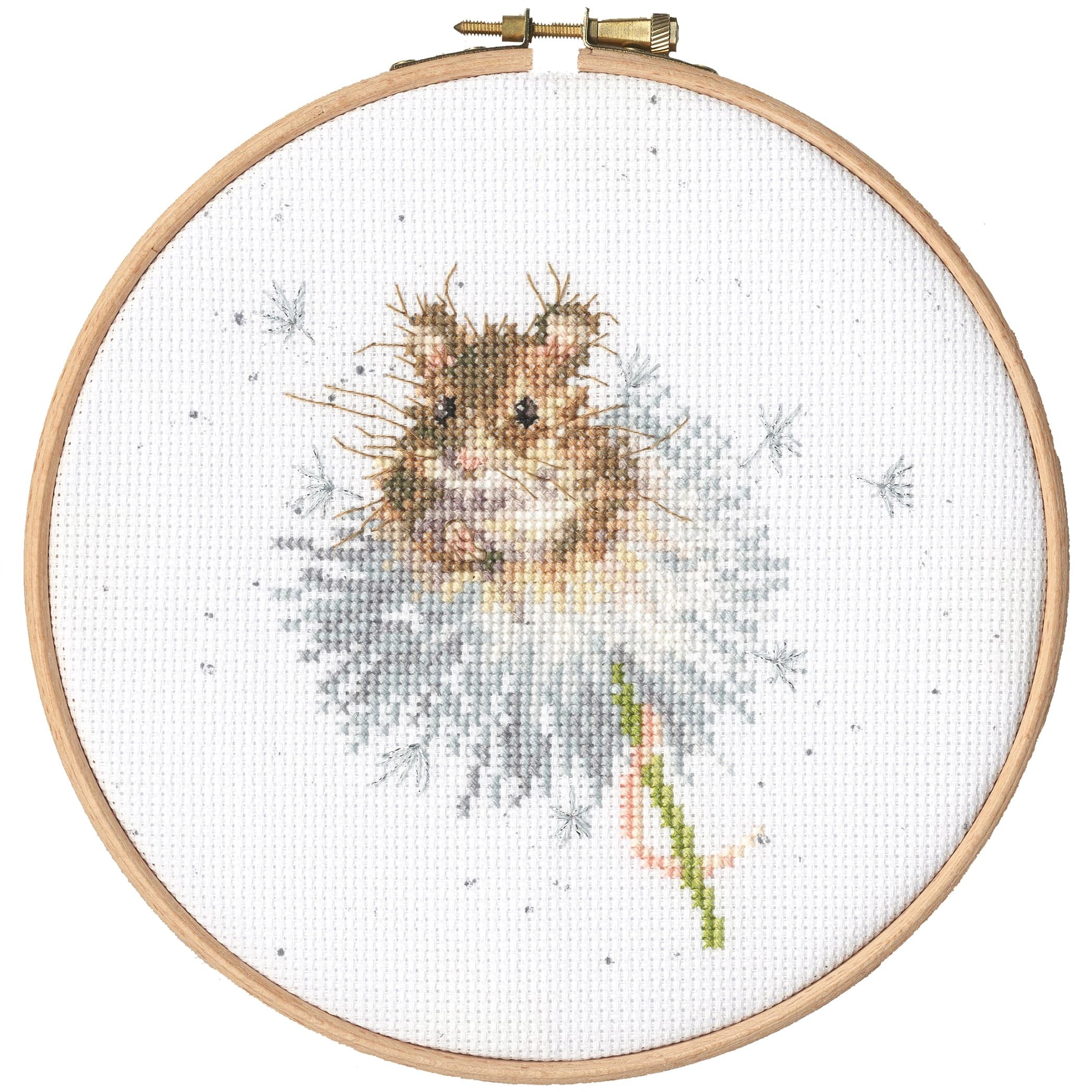 Bothy Threads Dandelion Clock Cross Stitch Kit - 15cm circle