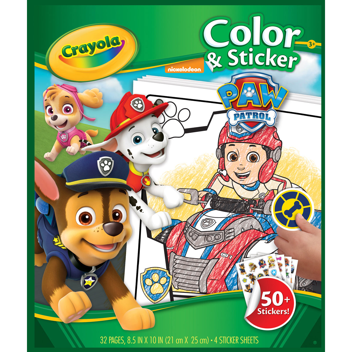 Crayola Color & Sticker Book 10"X8.5" - Paw Patrol