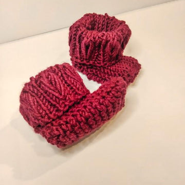 Spring Leaf Baby Booties