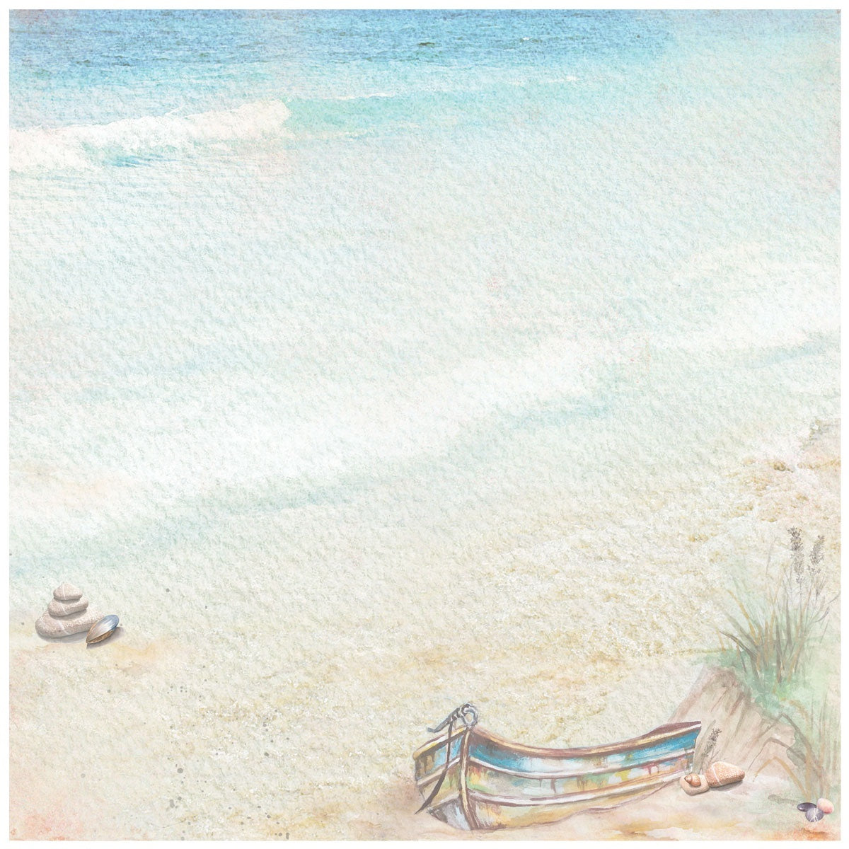 49 and Market Seaside Double-Sided Cardstock 12"X12" 20/Pkg - Sand Dunes