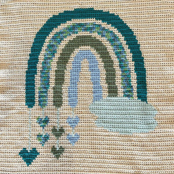 Rainbow Boho Baby Blanket