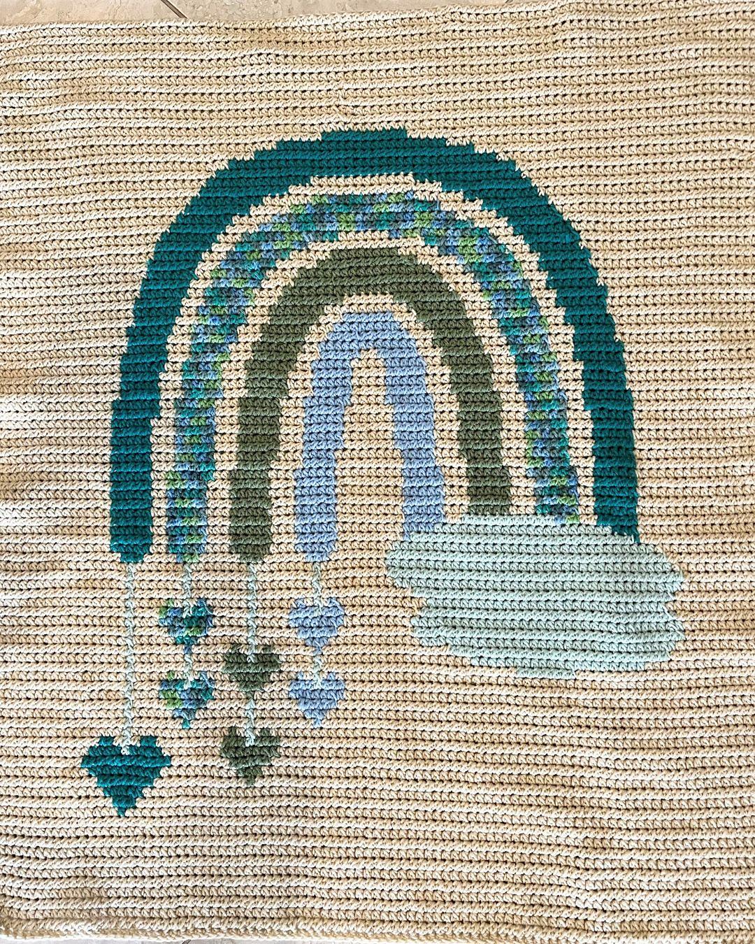 Rainbow Boho Baby Blanket