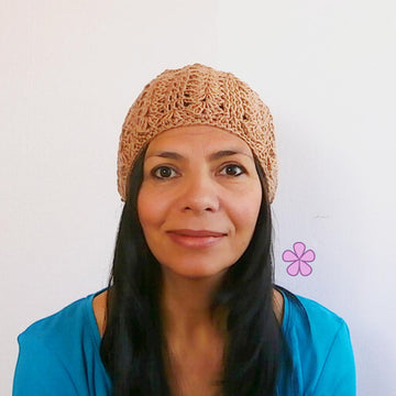 "Cascade" lacy beanie _ C26