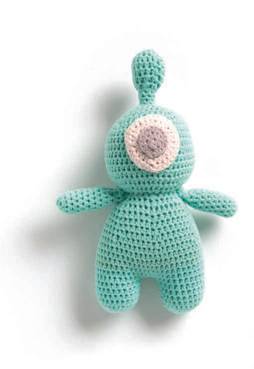 Crochet Bleep Blorp Toy in Bernat Bundle Up - Downloadable PDF