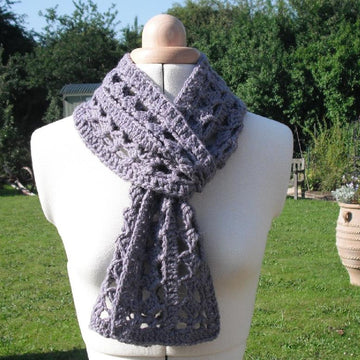 Diamond twist crochet scarf