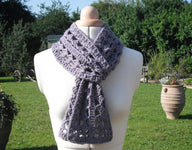 Diamond twist crochet scarf