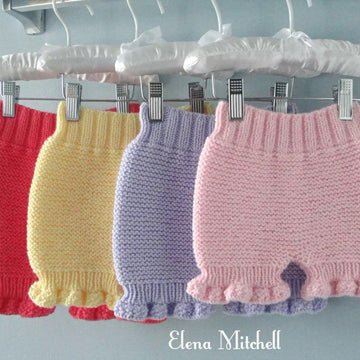 Knitting PATTERN Baby Girl Knitted Diaper Cover Baby Cardigan by Elena Mitchell