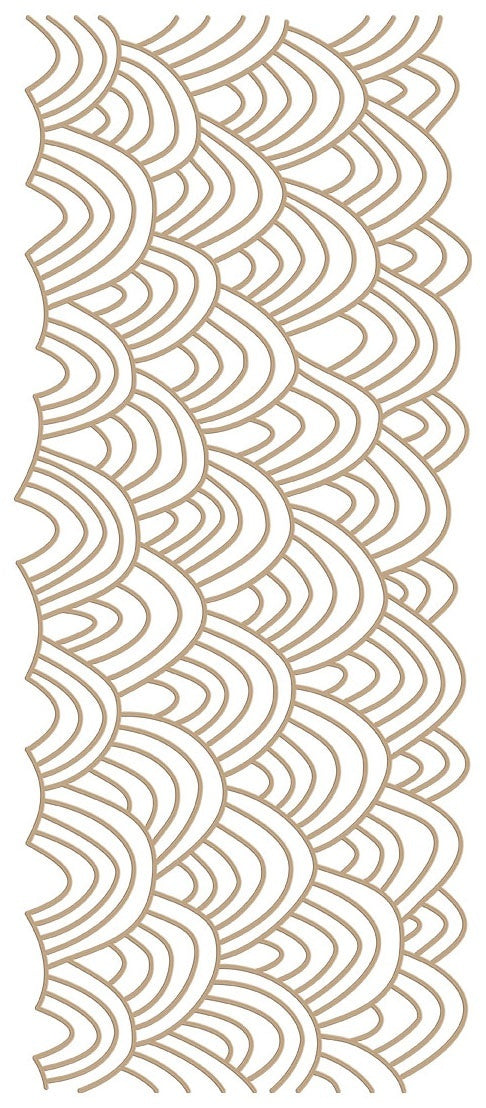 Spellbinders Glimmer Backgrounds Hot Foil Plate - Hand Drawn Wave