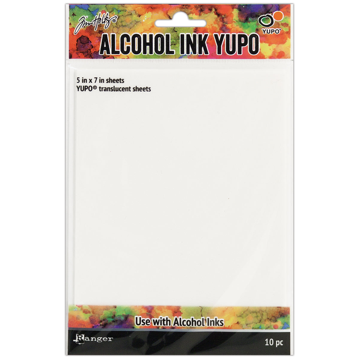 Ranger Tim Holtz Alcohol Ink Translucent Yupo Paper 10 Sheets - 5"X7"