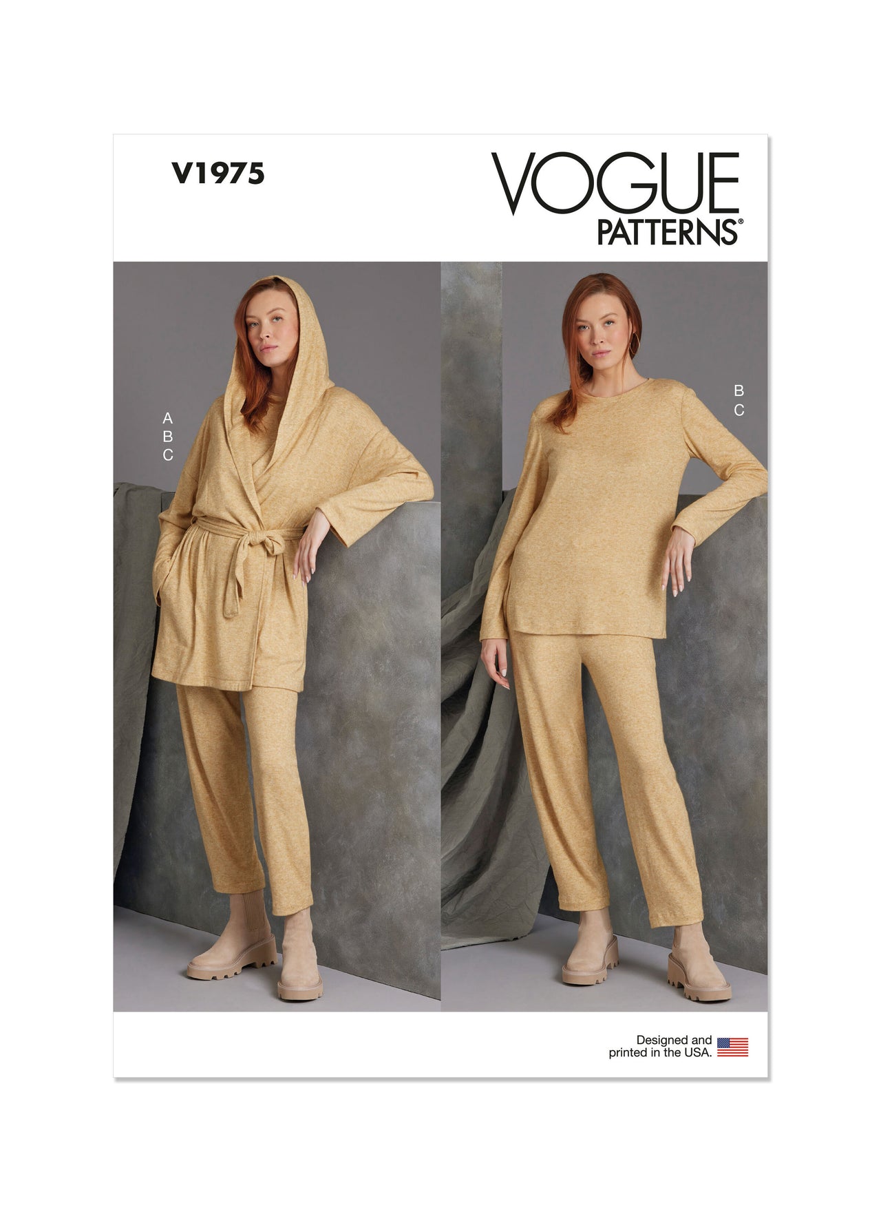 Vogue Sewing Misses' Knit Jacket with Belt, Top and Pants V1975 - Sewing Pattern