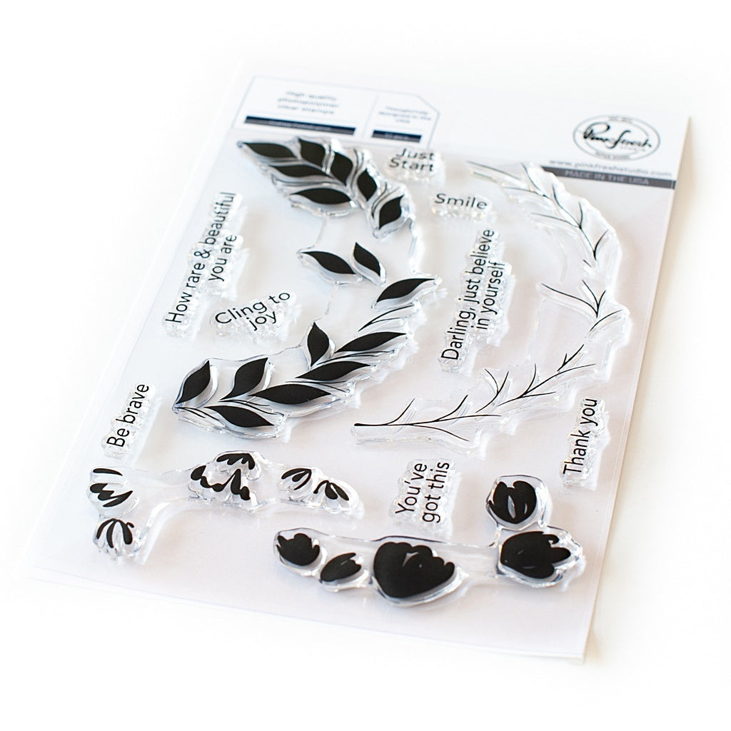 Pinkfresh Studio Clear Stamp Set 4"X6" - Curvy Floral Vine