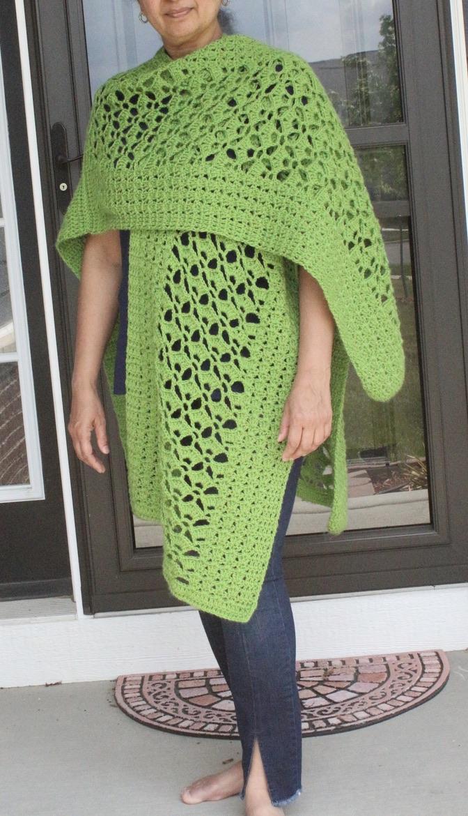 Meadows Crochet Ruana Pattern