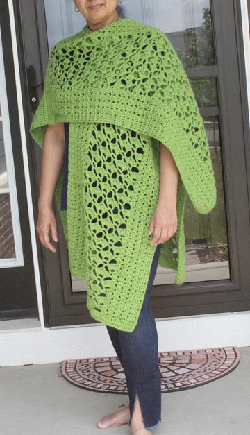 Meadows Crochet Ruana Pattern